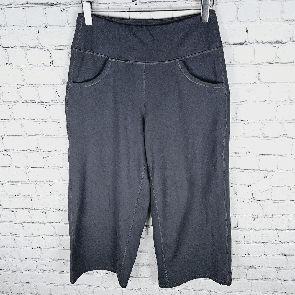 PROMOVER | wide leg high waist goucho cropped athletic pocket yoga pants